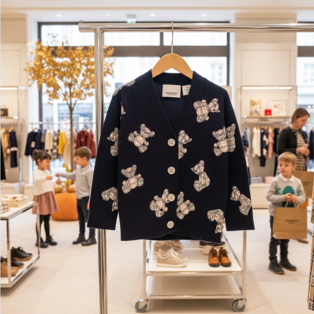 NWT-Burberry Wool Blend Cardigan 6Y (Posh Party Sale!) - Picture 2 of 11